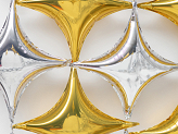Balon foliowy Gwiazda 4-ramienna, 45 cm, złoty