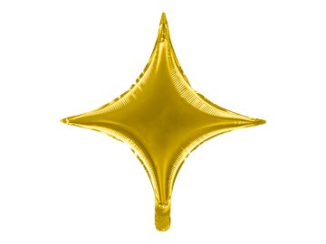 Ballon en Mylar étoile a 4 branches, 45 cm, or