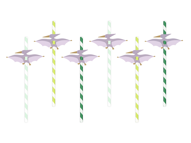 Sugrör – Pterodaktyl – mix – 19.5 cm – 6-pack