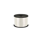 Wstążka plastikowa matowa 5mm/90m, biały