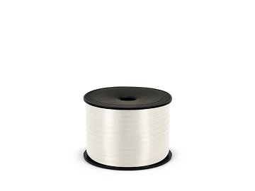 Wstążka plastikowa matowa 5mm/90m, biały