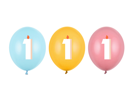 Balloons 30 cm, 1, mix (1 pkt / 50 pc.)