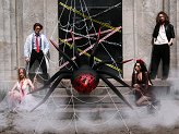 Foil Standing Balloon Spider XXL, 275x152 cm, black and red