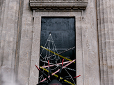 Foil Standing Balloon Spider XXL, 275x152 cm, black and red