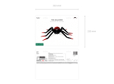 Folien-Standballon Spinne XXL, 275x152 cm, schwarz-rot