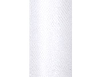Tulle Glittery, white, 0.15 x 9m (1 pc. / 9 lm)