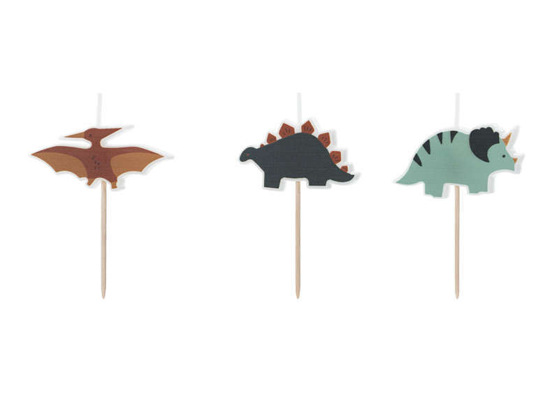 Tårtljus – Dinosaurier – 3 cm – 3-pack