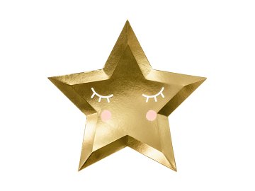 Plates Little Star - Star, golden, 27cm (1 pkt / 6 pc.)
