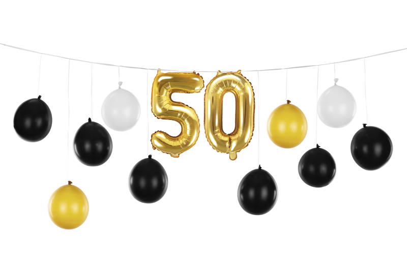 Ballonggirlang – 50-årsdag – mix – 260x32 cm