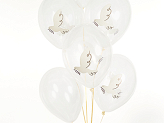 Luftballons 30 cm, Taube, Crystal Clear (1 VPE / 6 Stk.)
