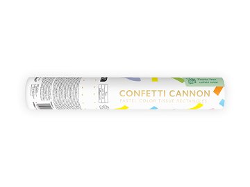 Confetti cannon, pastel mix, 20cm