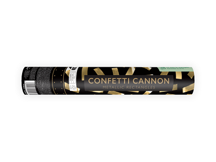 Confetti cannon, gold, 28cm