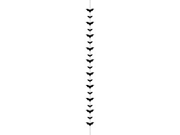 Girlande Fledermäuse, schwarz, 1,5 m