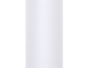 Tiul gładki, biały, 0,5 x 9m (1 szt. / 9 mb.)