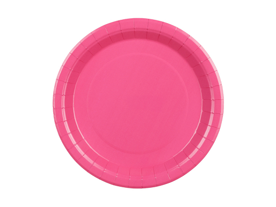 Talerzyki papierowe, ciemny różowy, 23cm (1 op. / 6 szt.)