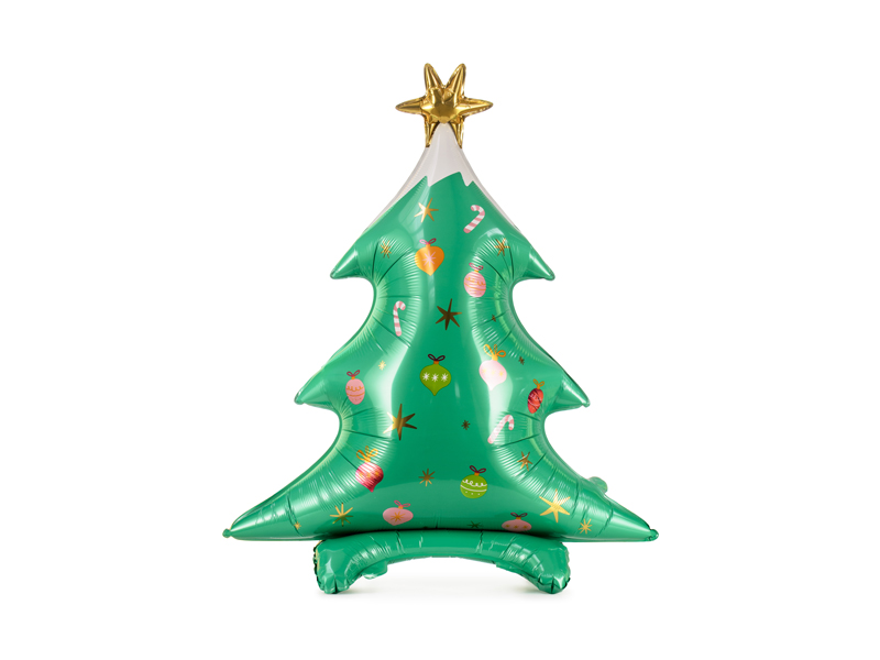 Stående folieballong – Julgran – mix – 78x94 cm