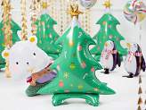Standing foil balloon Christmas tree, 78x94cm, mix