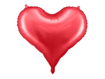 Folienluftballon Herz, 75x64,5 cm, rot