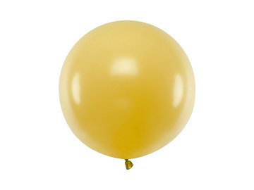 Runder Riesenballon 60 cm, Metallic Gold