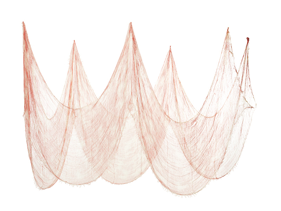 Materiał dekoracyjny z plamami krwi, biały, 0.72x9.8m