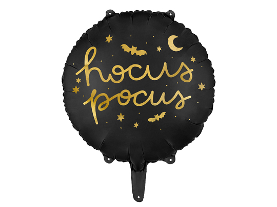 Ballon en aluminium Hocus Pocus, 45 cm, noir