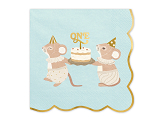 Napkins One Mice, 33x33 cm, blue (1 pkt / 12 pc.)