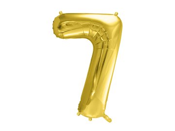 Ballon Mylar Chiffre ''7'', 72cm, doré clair