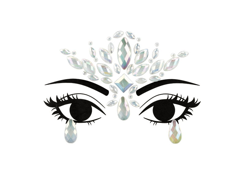 Ansiktsglitter – Glow in the Dark – 9.5x8.5 cm