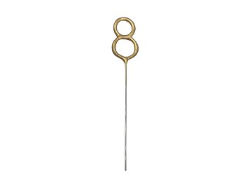 Sparkler Number 8, gold, 15 cm
