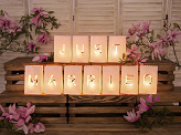 Lanterns, candles bags - Just Married, 11.5x19x7cm (1 pkt / 11 pc.)
