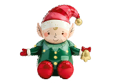 Balon foliowy Elf, 89x92 cm, zielono-czerwony
