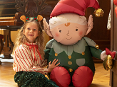 Balon foliowy Elf, 89x92 cm, zielono-czerwony