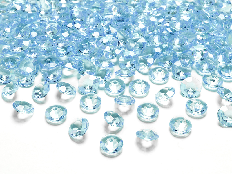 Diamantkonfetti – turkos – 12 mm – 100-pack