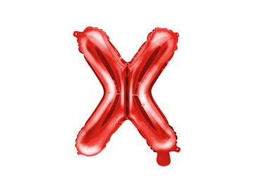 Balon foliowy Litera ''X'', 35cm, czerwony