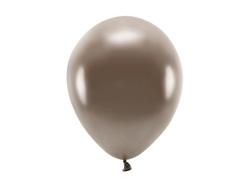 Latexballong ECO – metallisk – brun – 26 cm – 10-pack