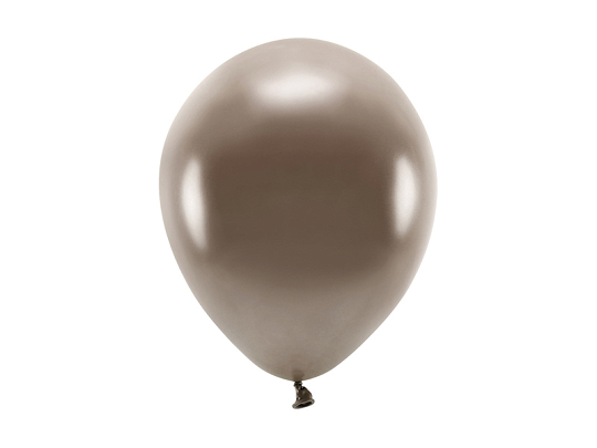 Balony Eco 26cm metalizowane, brązowy (1 op. / 10 szt.)