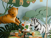 Foil balloon Tiger, 104x81 cm, orange