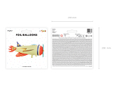 Balon foliowy Samolot, 91x39cm, mix