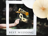 Zestaw z ramką selfie - Best Wedding