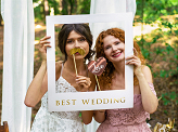 Set mit Selfie-Rahmen - Best Wedding