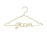 Metal hanger Groom, gold, 45x27cm