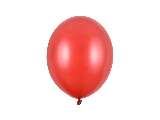 Ballons 27cm, Rouge coquelicot métallisé (1 pqt. / 10 pc.)
