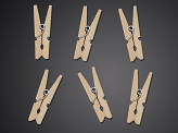 Wooden Pegs, natural wood (1 pkt / 10 pc.)