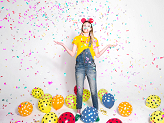 Balloons 30cm, Dots, Pastel Poppy Red (1 pkt / 50 pc.)