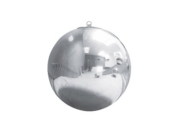 Aufblasbarer Spiegelball, silber, ca. 90 cm