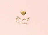 Gästebuch For sweet memories, 20,5x20,5cm, puderrosa, 22 Blatt