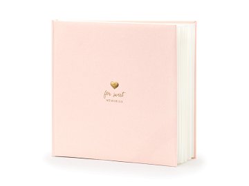 Gästebuch For sweet memories, 20,5x20,5cm, puderrosa, 22 Blatt