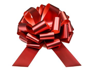 DIY decorative bow, red, 40 cm