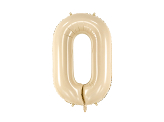 Folienballon Ziffer ''0'', 72cm, beige