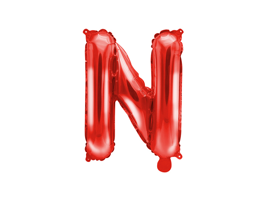 Ballon en Mylar Lettre ''N'', 35cm, rouge